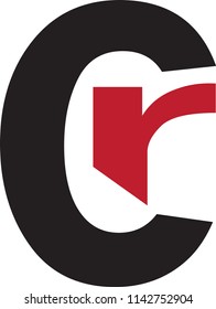 CR letter vector logo