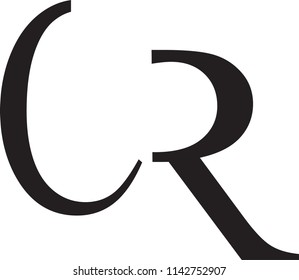 CR letter vector logo