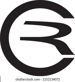 CR letter vector logo