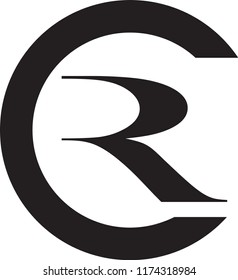 CR letter vector logo