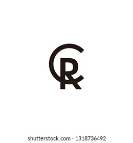 cr letter vector logo