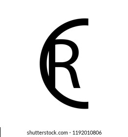 cr letter vector logo. rc letter vector logo