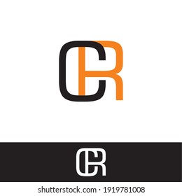 CR letters logo design. Vector illustration.

