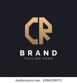 CR Logo Design. Modern, Minimal, Elegant and Luxury CR Logo. Alphabet Letter CR Logo Design for Brand Corporate Business Identity.