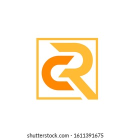 CR logo design simple modern template