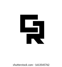 CR logo design simple modern template