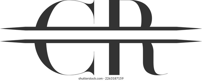 CR logo Design Template Vector Graphic Branding Element.