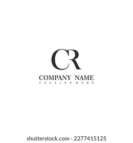 CR logo design template vector
