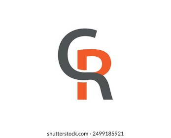 CR logo design template vector illustration . CR letter Logo Design Vector Template .
