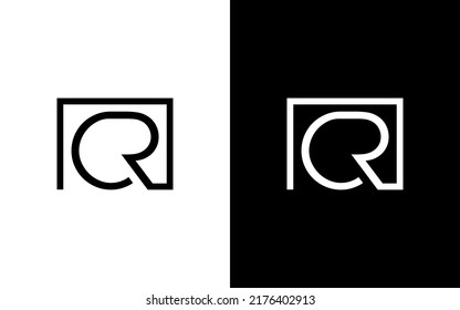 CR logo design vector file.