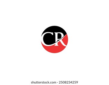 CR logo design vector icon template with white background