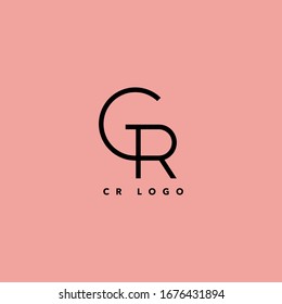 CR Logo Design. Vektorillustration.