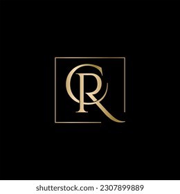 Diseño del logotipo CR. Ilustración del vector,