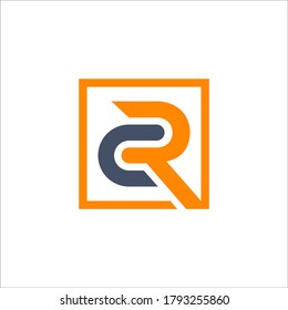 CR logo design vector sign