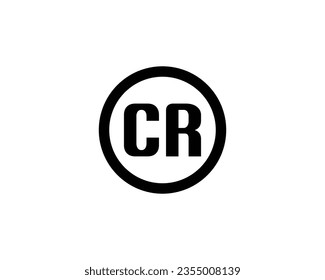 CR logo design vector template