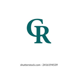 CR logo design vector template