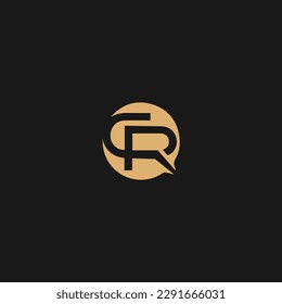 CR logo, element, circle, style, creative, trendy, logotype, CR icon, gold letter, letter logo design,