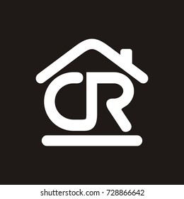 CR logo initial letter design template vector  for real estate industry