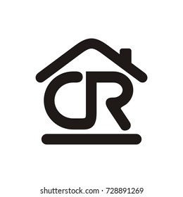 CR logo initial letter design template for real estate industry