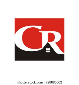 CR logo initial letter template design vector