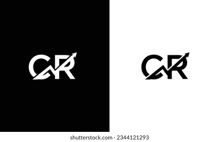 CR logo . letter c r logo design . creative and modern logo design.