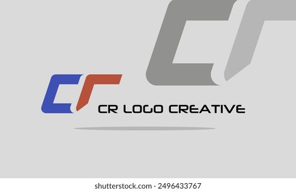 CR logo. letter c r logo design. creative and modern logo design.