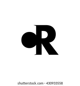 CR Logo. Vector Graphic Branding Letter Element. White Background