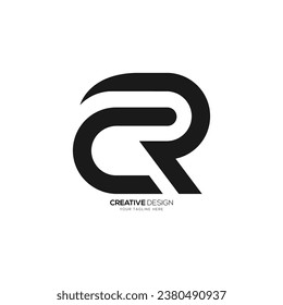 Cr modern initial creative unique shape monogram logo inspiration