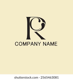 CR monogram company concept logo
