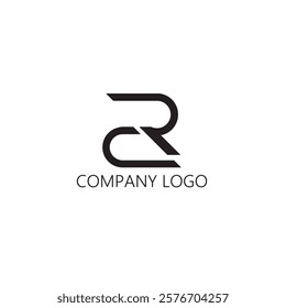 CR monogram geometric company concept logo