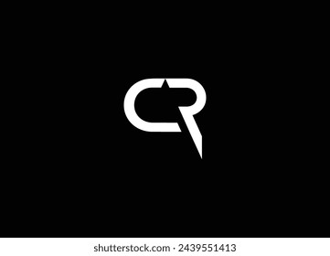 CR Monogram Letter  Logo Design vector template