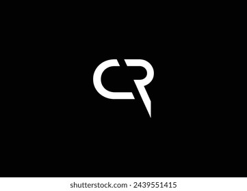 CR Monogram Letter  Logo Design vector template