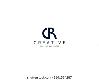 cr monogram letter logo design