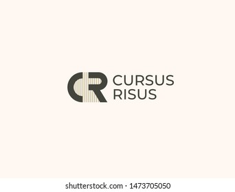 CR. Monogram of Two letters C&R. Luxury, simple, minimal and elegant CR logo design. Vector illustration template.
