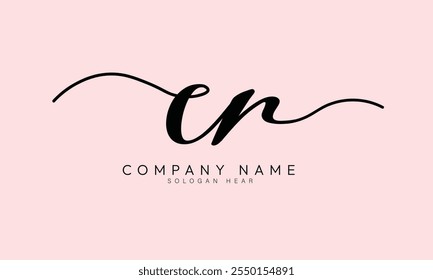 CR R C initial signature logo template vector