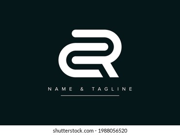 CR or RC Abstract initial monogram letter alphabet logo