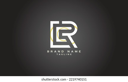CR, RC, Abstract initial monogram letter alphabet logo design