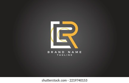 CR, RC, Abstract initial monogram letter alphabet logo design