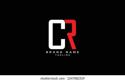 CR, RC, Abstract initial monogram letter alphabet logo design
