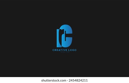 CR RC Abstract initial monogram letter alphabet logo design