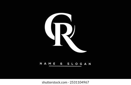 CR, RC Abstract Letters Logo Monogram