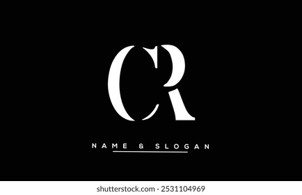 CR, RC Abstract Letters Logo Monogram