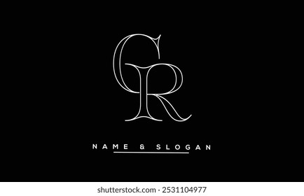 CR, RC Abstract Letters Logo Monogram