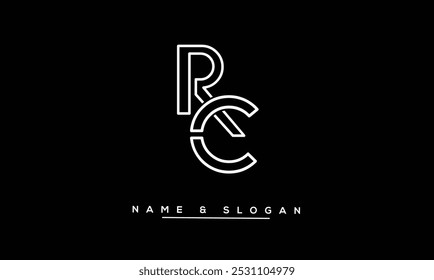 CR, RC Abstract Letters Logo Monogram