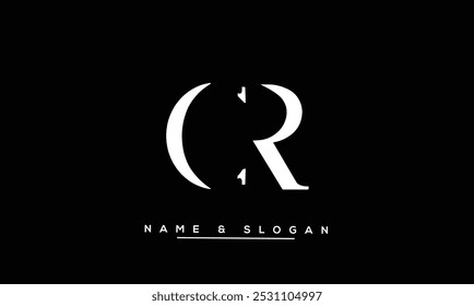 CR, RC Abstract Letters Logo Monogram