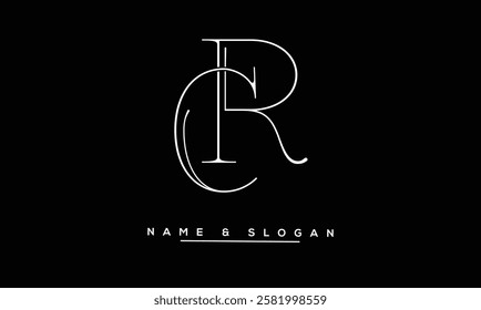 CR, RC Abstract Letters Logo Monogram