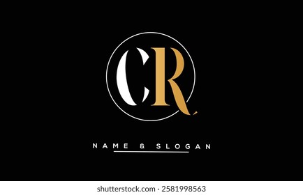 CR, RC Abstract Letters Logo Monogram