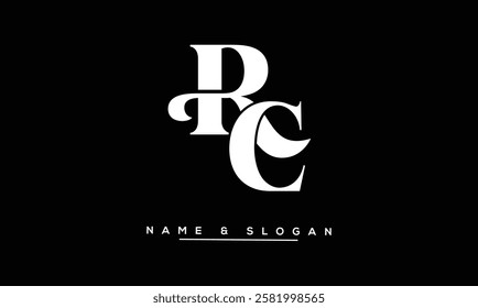 CR, RC Abstract Letters Logo Monogram