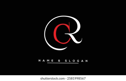 CR, RC Abstract Letters Logo Monogram