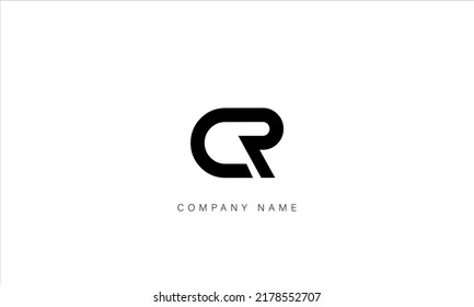 CR, RC Alphabet Letters Logo mONOGRAM